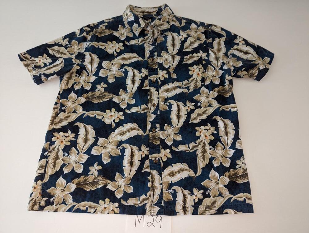 Croft & Barrow Hawaiian Shirt Size XLarge XL Flowers - 0223M29